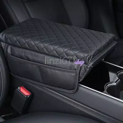 Car Armrest Cushion Leather Auto Center Console Pad Protector Cover Accessories • $13.48