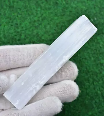 £2.99 • Buy 1 Selenite 10cm Wand Raw Stick Standing Grade A+ Gemstone Crystal Mineral BUYUK✔