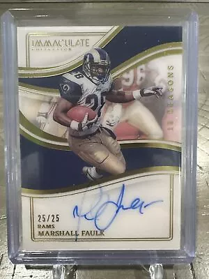 2023 Immaculate Marshall Faulk 12 Seasons Auto /25 Rams • $185