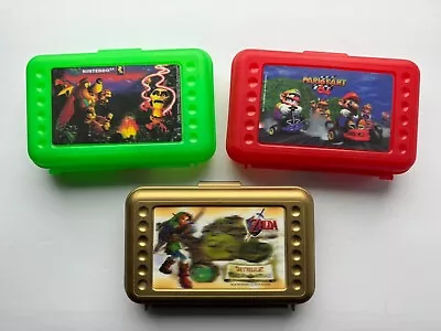 Zelda Mario Kart  Banjo Pencil Case Vintage 1998 99’ Nintendo Set Of 3  • $104.92