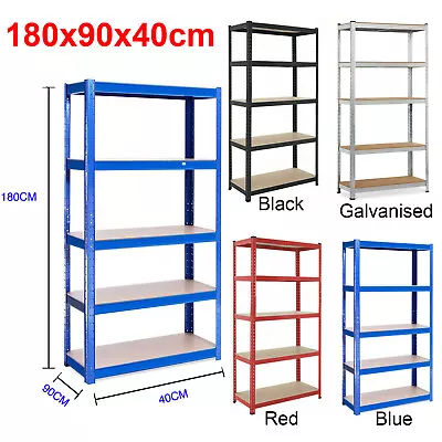 Dayplus Garage Shed 5 Tier Racking Storage Shelving Units Boltless Shelves GOOD! • £29.62