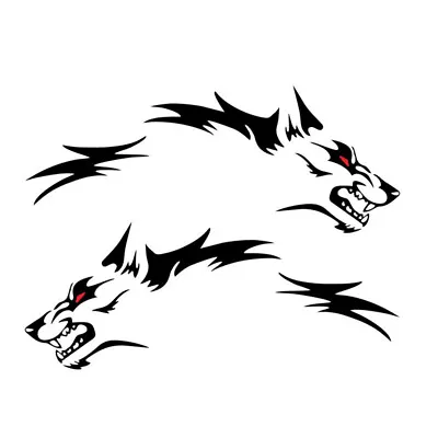 2pcs Car Truck Side Body Stickers Rear Wheel Eyebrow Decal Running Wolf Graphics • $26.90