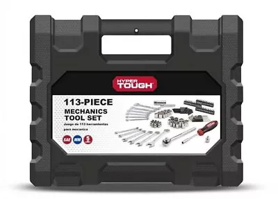 Hyper Tough 113 Piece 1/4 And 3/8 Inch Drive SAE Mechanics Tool Set • $25.48