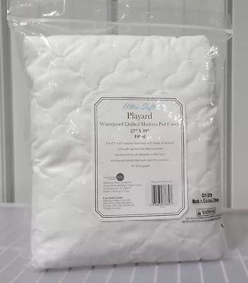 American Baby Pack N Play White Quilted Playard Waterproof Mattress Pad Cover • $16.95