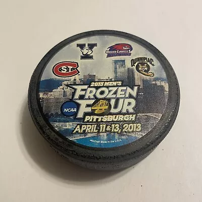 2013 NCAA MENS FROZEN FOUR LOGO PUCK St Cloud Yale Umass Lowell Quinnipiac • $49.95