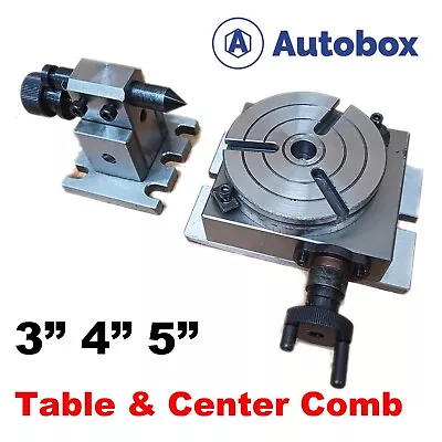 HORIZONTAL & VERTICAL Rotary Table + Tailstock Center For Milling Machine • $109.95