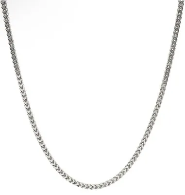 Italian 925 Solid Sterling Silver 2.7MM Franco Link Box Chain Necklace Unisex  • $32.99