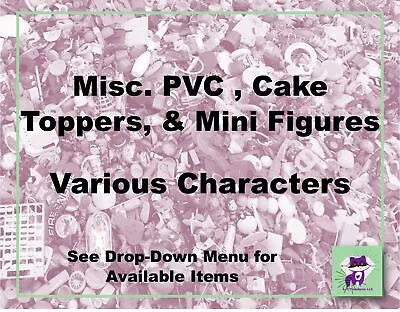 Misc PVC Cake Toppers & Mini-Figures Including Disney Mario Marvel-Pick! • $5