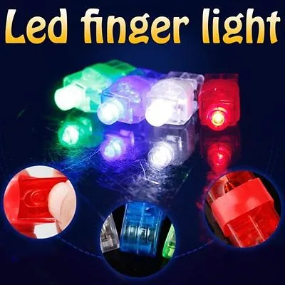 $18.99 • Buy 4/8/20/40/100/200/400 Pcs Light Up Finger Rings Laser Led Rave Party Glow Beams