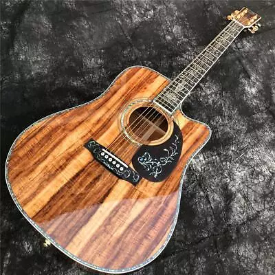 Acoustic Guitar 41 Inches Ebony Fingerboard Professional Solid  Style Koa Wood • $790.21