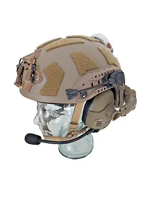 Custom Maritime SF Tactical Helmet + IR Strobe + SNR 33dB Communications Headset • $799