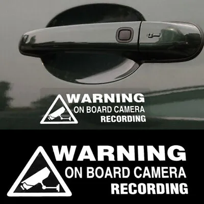 Warning On Board Camera Recording Car Window Truck Auto Vinyl DIY Sticker Decor • $2.96