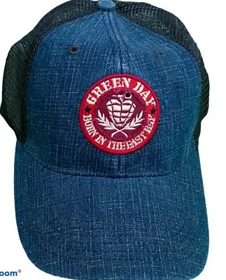 Green Day Rock Band Demin Meshback Baseball Hat Cap Adjustable Licensed Hat Nwt • $8.59