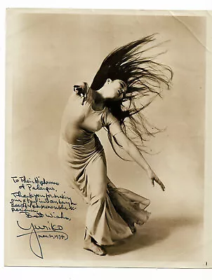 Two Yuriko Japanese Dancer Signed Photo Martha Graham Dance  Company  Maharaja • $230