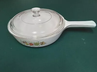 VTG Corning Ware Spice Of Life 6 1/2  P83 B Skillet W/ Pyrex P83 C Lid USA • $15