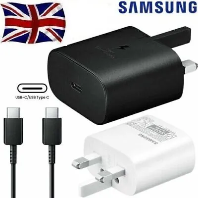 Brand New Samsung 25W Super Fast Charger Plug&Cable For Samsung Galaxy Phones UK • £7.57