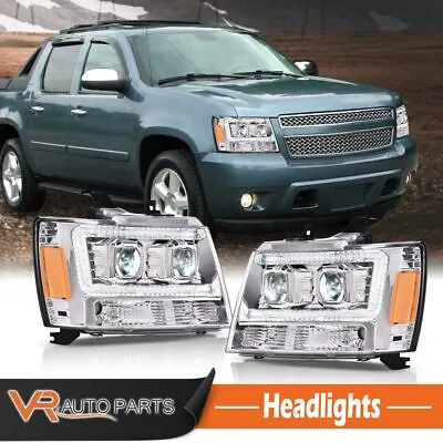 Fit For 2007-14 Chevy Tahoe Suburban Avalanche Chrome Led Drl Lamps Headlight  • $179.98