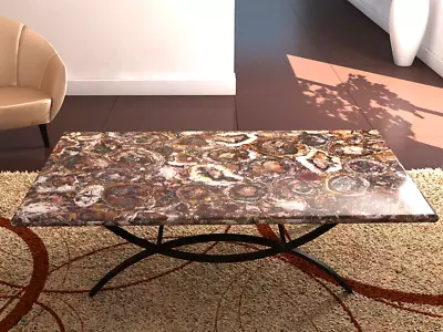 Petrified Wood Coffee Table & Dining Table Top Agate Bar Counter Slab Home Decor • $881.10