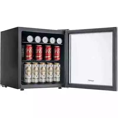 62-Can Beverage Cooler And Refrigerator Small Mini Fridge With Glass Door • $147.99