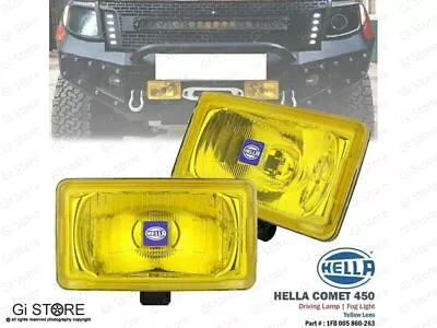 2x HELLA Comet 450 Yellow Lens H3 12V Driving Fog Light Lamp Part 4x4 Lamp Light • $218.14