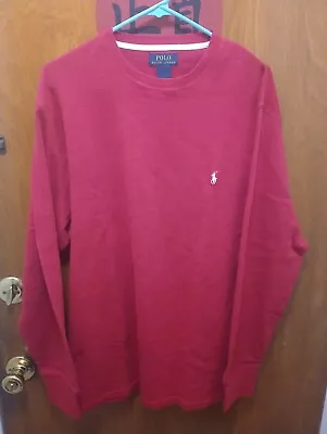 NWOT POLO RALPH LAUREN Men's Long Sleeve Thermal Pullover Shirt Size XL- Red • $20