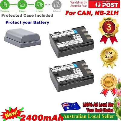 2 Battery For Canon EOS 350D 400D Digital Rebel XT XTi Kiss N NB-2L NB2LH BP-2LH • $25.30