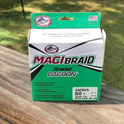 MagiBraid Dacron 30lb 328yd 300M Fishing Line Offshore Angler Red And Blue New • $20