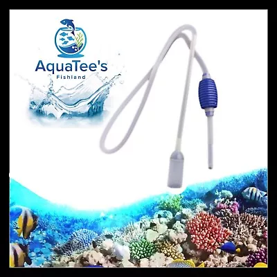 $14.99 • Buy Aquarium Siphon Cleaner Pump Fish Tank Pond Marine Reef Vacuum Gravel Sand