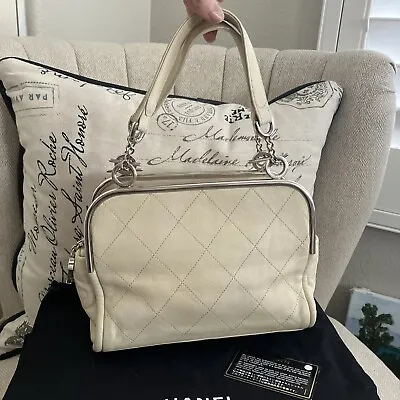 Authentic Chanel Vintage Ultimate Soft Frame Diamond Stitched Hand Bag CHIC ❤️ • $995