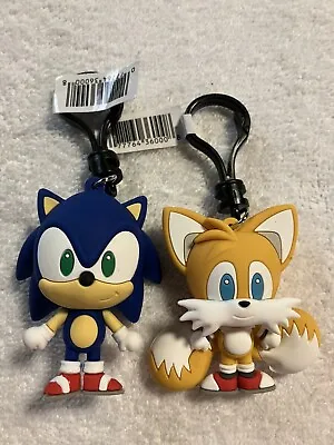 Monogram 3D Foam Figural Bag Clip Keychain Sonic The Hedgehog Classic & Tails • $14.95