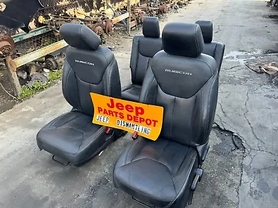 2012 2018 Jeep Wrangler Jk 2 Door Rubicon Leather Black Front & Rear Seats Oem • $1800