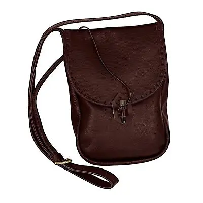 Leather Medieval Belt Pouch Handmade Costume Accessories Wallet Brown • £19.87