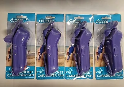Lot Of 4 O2 Cool Pocket Carabiner Battery Operated Personal Fan W/Batteries  • $14.99