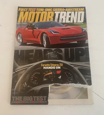 MotorTrend Magazine September 2013 Ripped Cover 138 Pages Corvette Stingray Z51 • $15.59