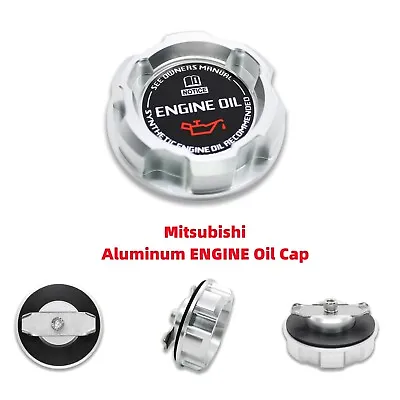 Silver Aluminum ENGINE Oil Cap For Mitsubishi LANCER EVO 8 9 10 3000GT GALANT • $15.63
