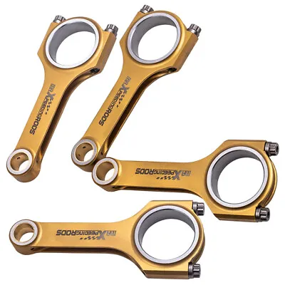 4x Titanizing Connecting Rod Conrod For Honda Civic CRX D16 Inc. ARP 2000 Bolts • $427.87