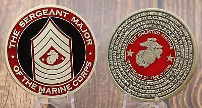 2  Sergeant Major Of The Marine Corps History Challenge Coin USMC SMMC SgtMaj • $20