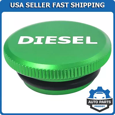 Diesel Billet Aluminum Fuel Cap Magnetic Green For 2013-2017 Dodge Ram Cummins • $9.99