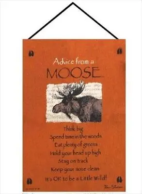 MWW HWAMSE Advice From A Moose Tapestry Wall Hanging - Vertical 17 X 26 In. • $7.29