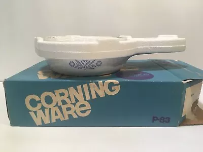 Corning Ware P-83 Blue Cornflower 6 1/2  Menu-ette Covered Skillet New Open Box • $35