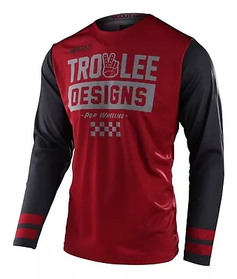 Troy Lee Designs Scout Gp Jersey Peace And Wheelies Burgandy • $25