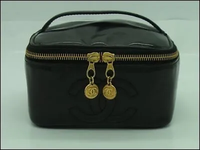 Auth VL02 Chanel CoCo Mark Vanity Bag Handbag With Serial Seal From Japan • $888.49