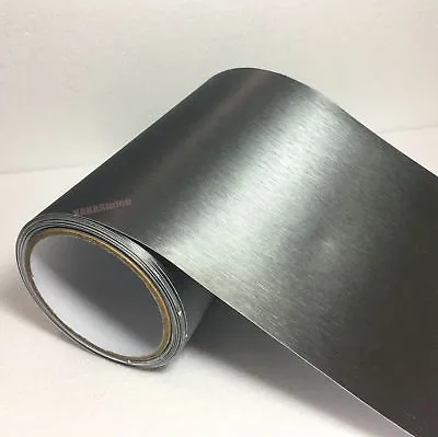 12  X 60  Car Metallic Matte Brushed Steel Vinyl Wrap Sticker Film Grey Strip AB • $5.84