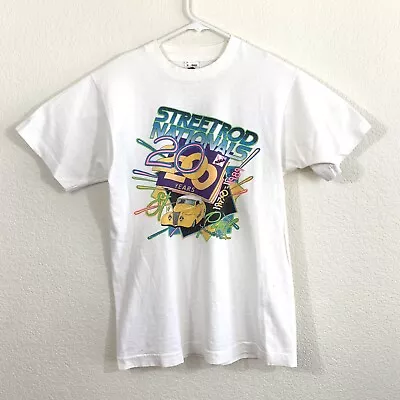 Vintage 80s Street Rod Nationals 1989 Mens White T-Shirt Sz Medium Single Stitch • $27.95