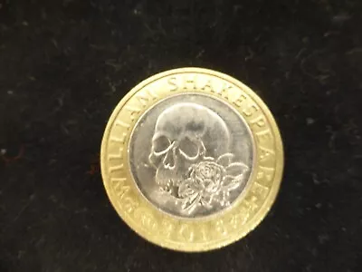 £3.20 • Buy £2 Coin - Two Pound - William Shakespeare Skull - 2016