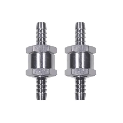 2Pcs 8mm 5/16  Aluminium Fuel Non-return One Way Check Valve Oil Petrol Diesel • $7.99