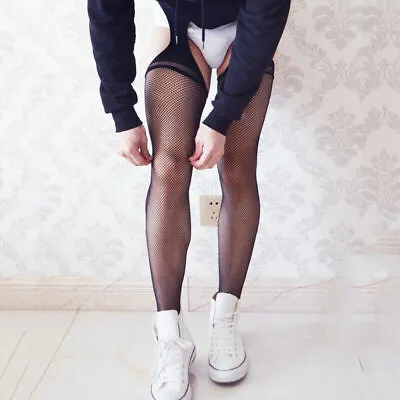 Sexy Men's Sissy Lingerie Garter Belt  Stockings Pantyhose Sleepwear Thin Tights • $5.79