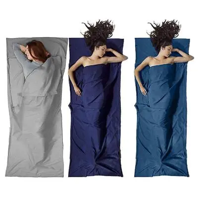 Single Sleeping Bag Liner Soft 90*220cm Camping Hiking Hostel Travel Inner Sheet • $18.79