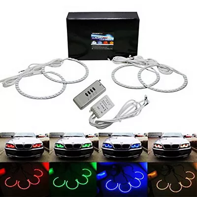 Xenon Headlight RGB Multi-Color LED Angel Eyes For BMW E38 E39 E46 3 5 7 Series • $59.39