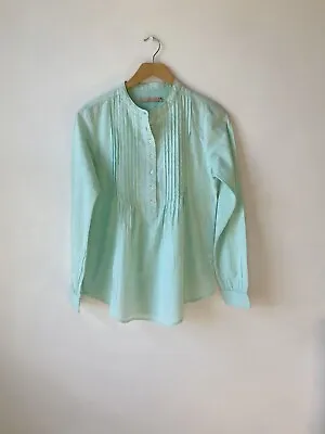 $31.05 • Buy John Lewis Cotton Pintuck Long Sleeve Shirt Pastel Gree Uk 8